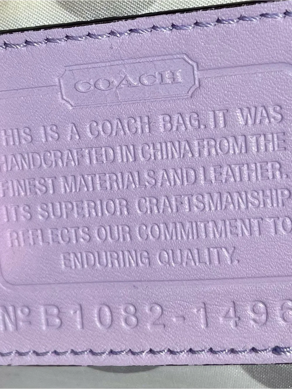 Coach Lavender Pebbled Leather Hobo Bag